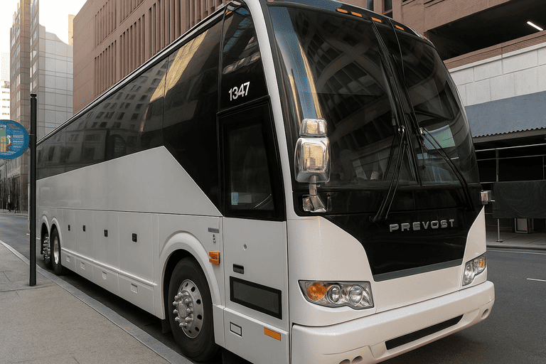 a Redmond Charter Bus coach bus